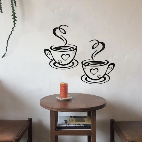 /#/Kahvikuppi Design Tarrat Seinä Koti Decals Keittiö Ravintola Sisustus/#/