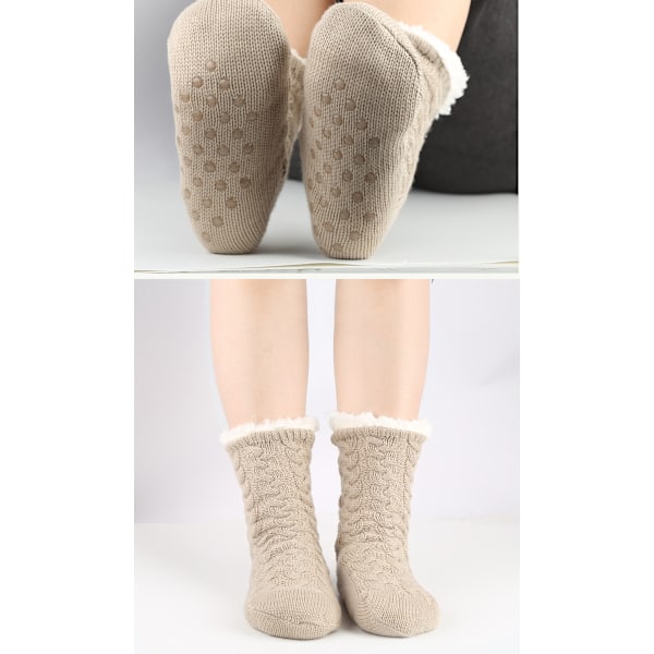 ##/Sockor med mjuk plysch inuti och ABS-sula ABS-sockor gosiga sockor##/