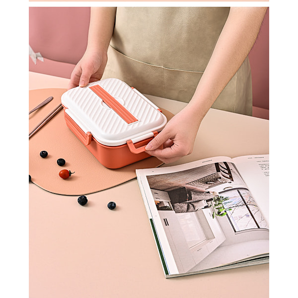 ##/Bento Madkasse 1050ml Dobbelt Lag 3 Rudes Design 304 Rustfrit##/