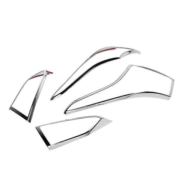 4 st Silver Bakljusskydd Trim ABS Elektroplätering Passar Hyundai Elantra 2018-2019