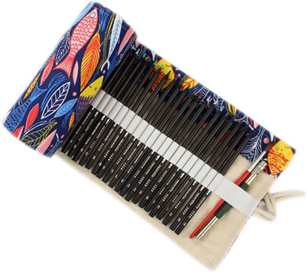 ##/48 Hål Canvas Pennfodral Pennfodral Rullbart Pennfodral Konst S##/