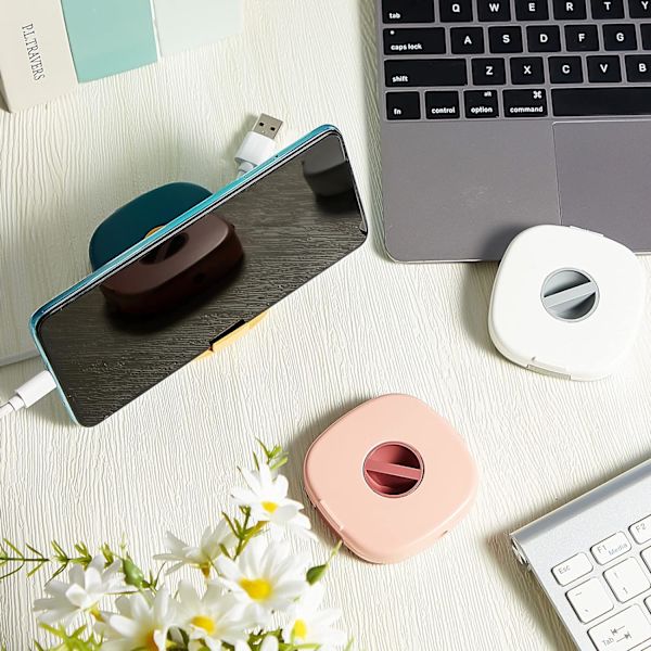 3 Farger, USB-kabelvikler 3 stk Utvidbar ladekabelholder
