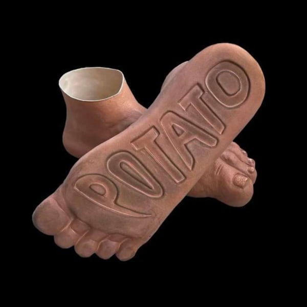 Caveman Slippers Sjove Latex Hjemmesko