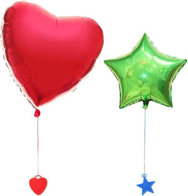 20 Vekter for Helium Ballonger Ulike Former og Farger Stjerner Han