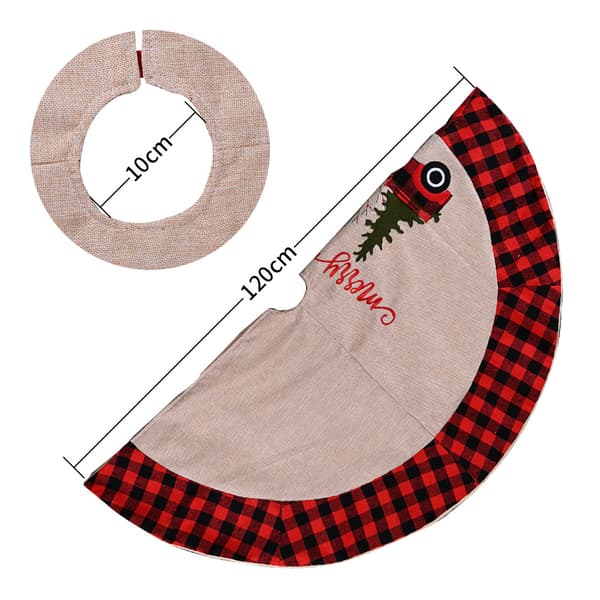 Bil juletre skjørt - 120cm, juletre dekorasjon, kunstig
