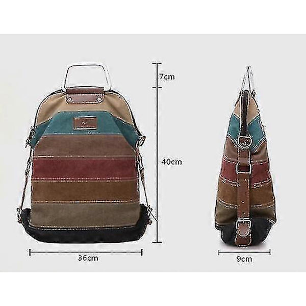 Damhandväskor Ryggsäckar Canvasväskor Casual Messenger Bags Stora Handväskor Tre-användnings Multifunktionella Ryggsäckar 2