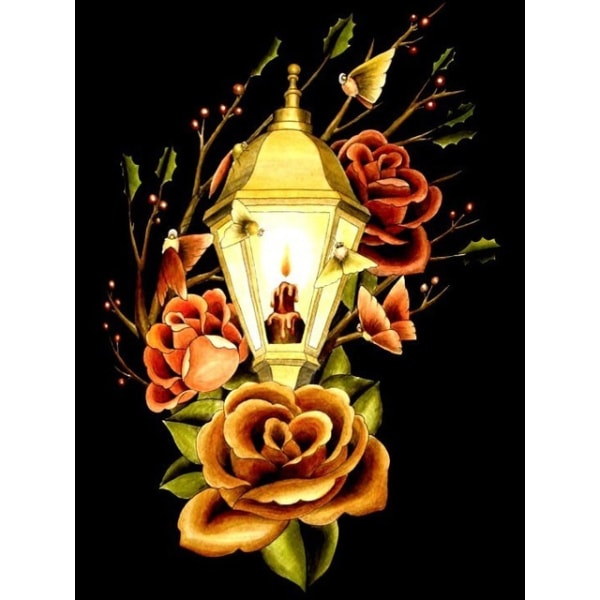 30x40cm 5D DIY Diamond Painting Full,Série de Lampes#D, DIY Diamond