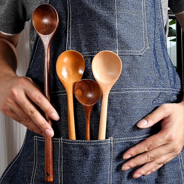Blandningssked Långt Handtag Slät Kant Värmebeständig Livsmedelsgodkänd Non-Stick Mångsidig Bekvämt Grepp BPA-fri Soppsked Matlagningsredskap Kök D