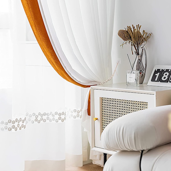 Puunvärinen 2 kpl Bohemian-tyylinen verhoklipsit, verhoklipsit