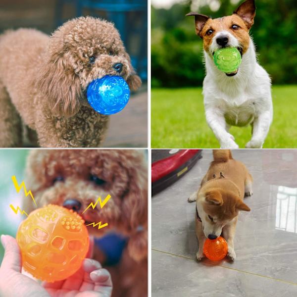 Sound Dog Ball Set med 3 Flytande Vattenhundbollar, Studsande Indestruktibel