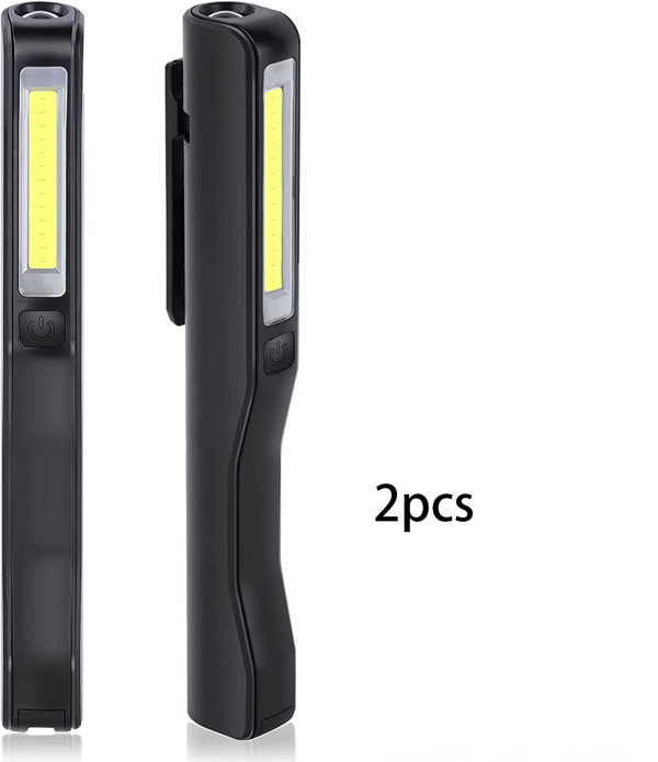 Latautuva LED-työvalo, 2 kpl 350 lumenin COB-mekaanikkovalo