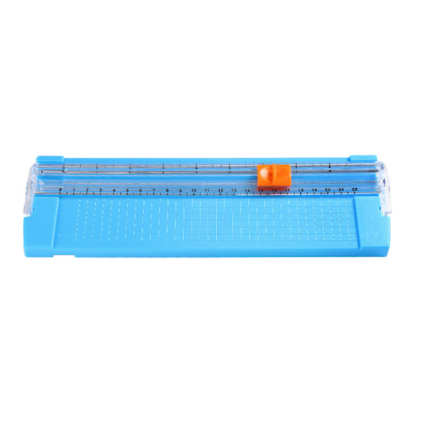 ##/Mini A4-papperskärare, blå, med säkerhet, för standardpappersklippning,##/