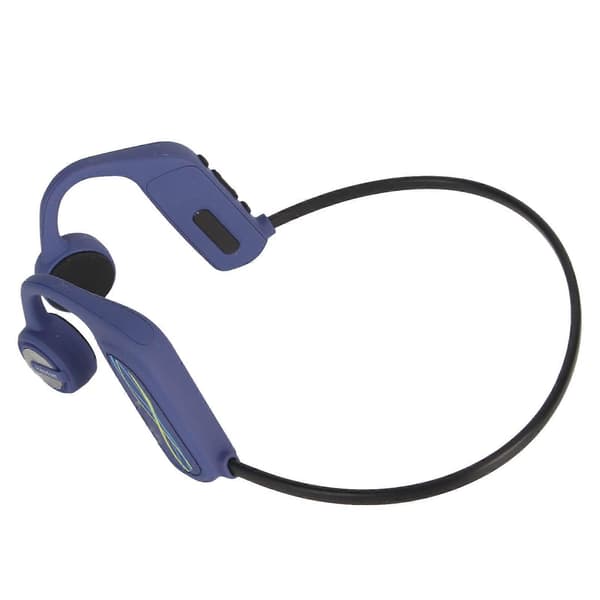 Beinledningshodetelefoner Bluetooth 5.0 Trådløse Hodetelefoner IP68 Vanntett Åpen Øre Headset for Løping Sykling Blå