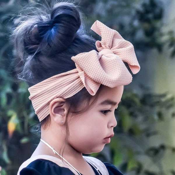 5 kpl vauvan turban-setti (vaaleanpunainen, vaaleanpunainen, violetti, keltainen, punainen) syntymähattu solmi