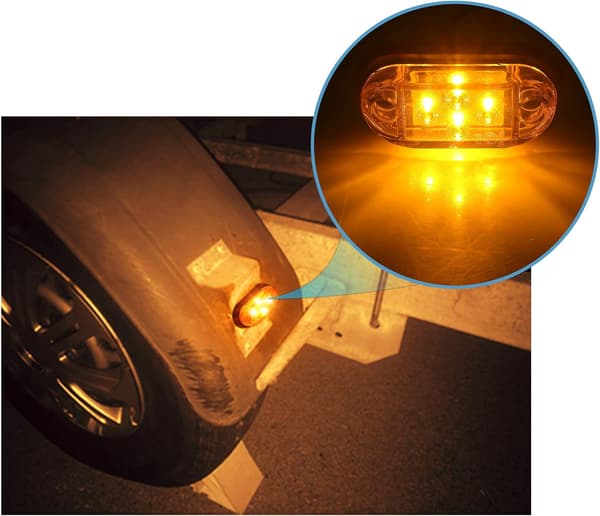 4x4LED-sivuvilkut Etu- ja takavilkut Vedenpitävät
