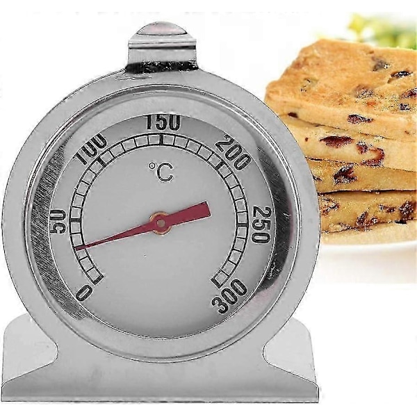 Ovntermometer - Ovntermometer i rustfrit stål, måleværktøj til bagetemperatur, 1 stk.
