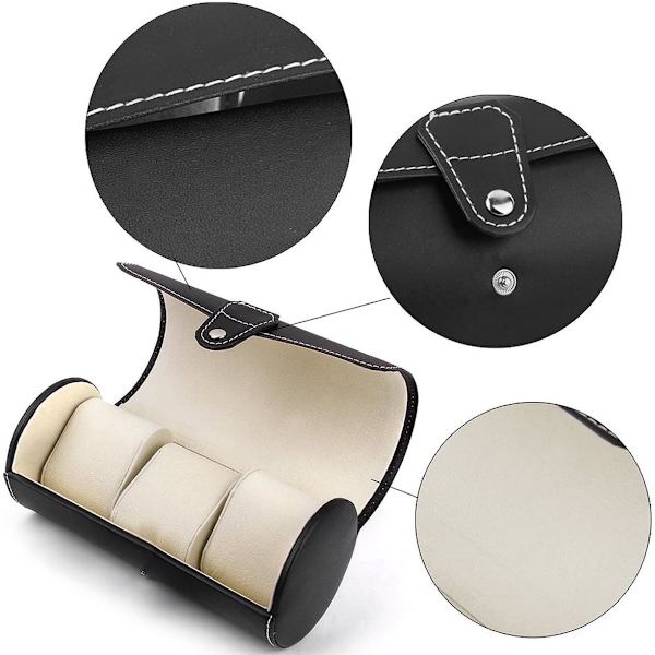 Urvisningsbox Organizer, PU-displayförvaringsbox med 3 Fack