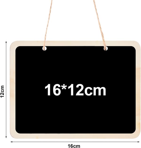 12 kpl Ripustustettavia Liitutauluja, 16 x 12 cm Mini Suorakulmainen Liitu