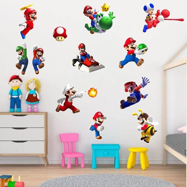 Sett med 2 for Nintendo New Super Mario Bros Bygg en scene Peel and