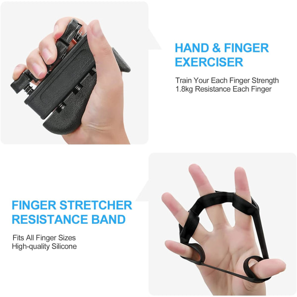 Håndgrep underarmsforsterker sett med 5, tellende håndstyrker