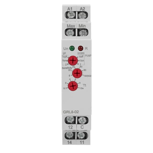 GRL8-02 Væskenivåkontrollrelé Vannivåkontroller 10A AC/DC 24V-240V