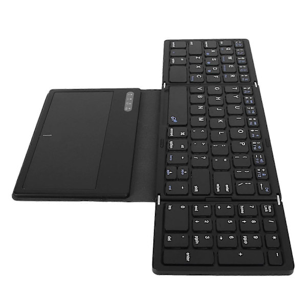 Foldbar Bluetooth Tastatur Lav Latency Bluetooth 5.1 Fuldstørrelse Tastatur med Stor Touchpad til IOS til Android til Windows