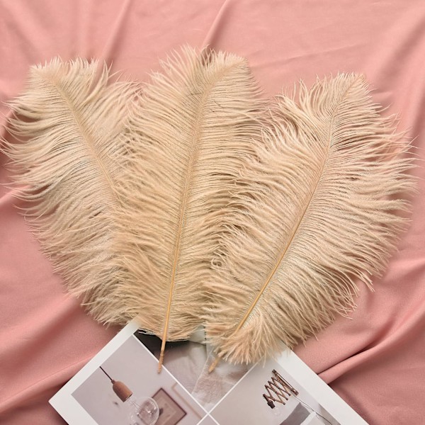 ##/24 stk. 25-30 cm (10-12 tommer) naturlige hvide strudsefjer til##/