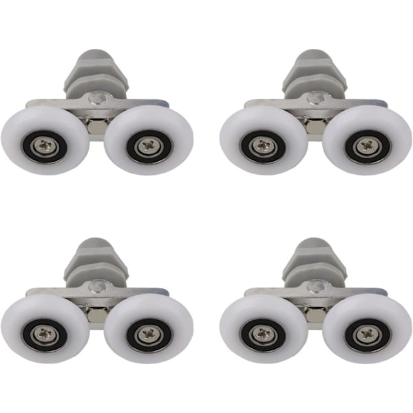 ##/4 stk. 25 mm Dobbelt Brusedørsruller Brusedørsruller Glide##/