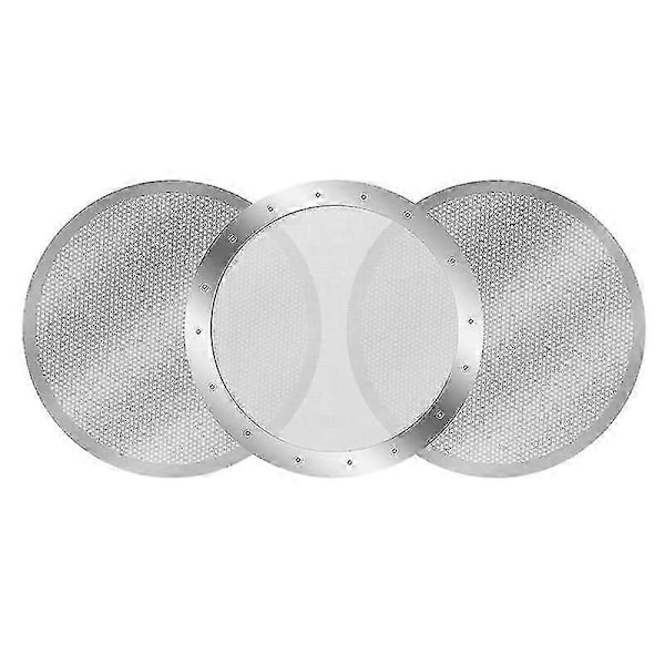 3-pack Metall Återanvändbart Kaffefilternät för Kaffebryggare Espressomaskin, Silver