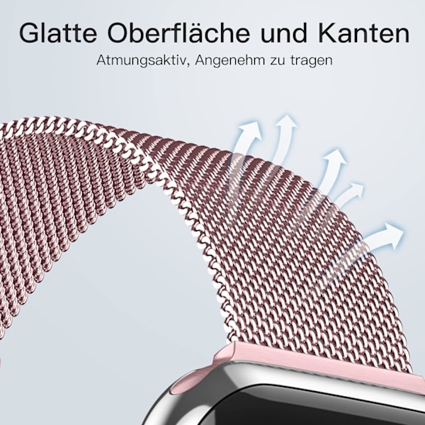 Guld/Pink Metal Rem til Apple Watch 40mm 38mm