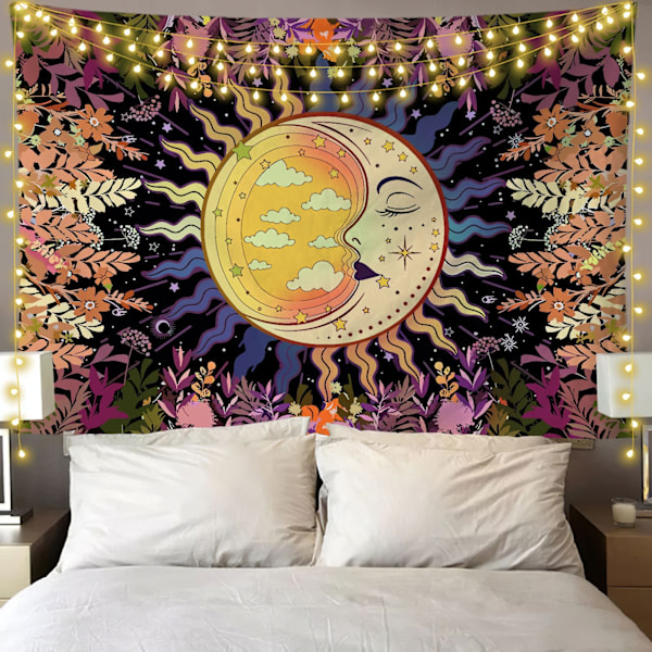 ##/150x130cm, sol måne plante hængende stof vægtæppe##/