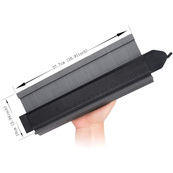 Plast Konturmätare med Lås 25cm Profilmätare Mätlinjal