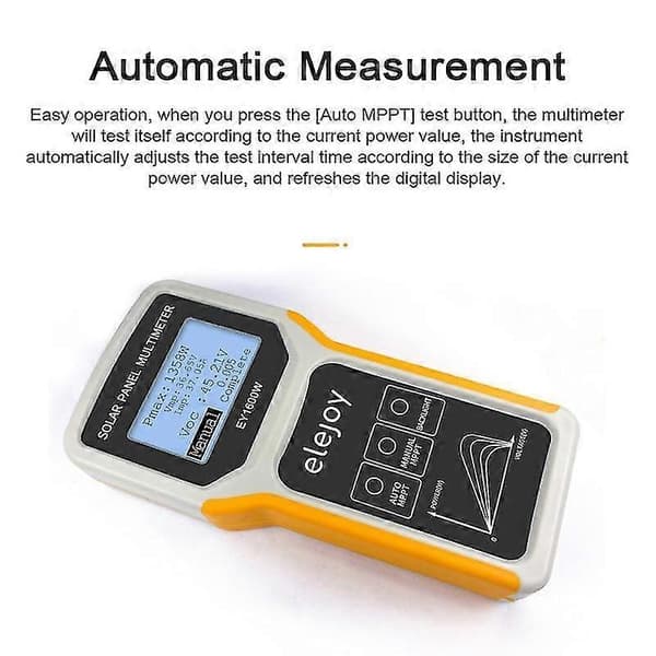 Tickas 1600W Fotovoltaisk Panel Multimeter Solpanel Testenhet Max Effekt Testning
