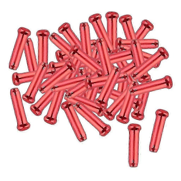 50 st/förpackning Aluminiumlegering Cykel Inner Tips Wire Ändstycken Krymp Linje Kärna