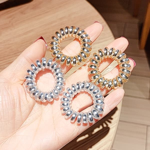 Elastiskt Hårband Crystal Clear X4 (2 färger) i Spiral