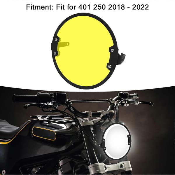 Motorcykel Forlygte Beskytter Dæksel Aluminium Rustfri Letvægts til 401 250 2018 til 2022 Gul