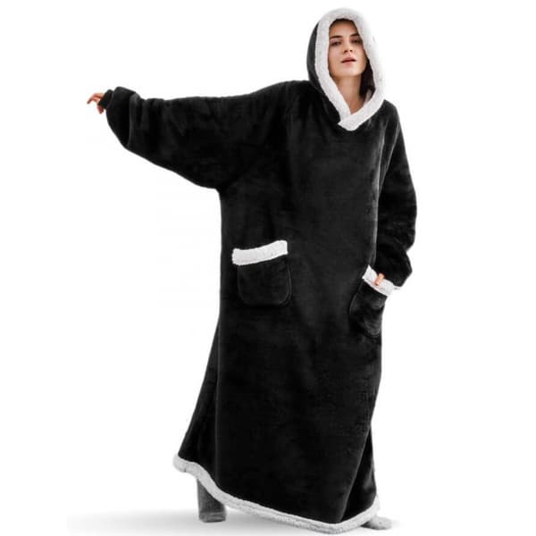 Hoodie Ærmer Blød Plaid Fuld Kropsplaid 150CM Sofaplaid
