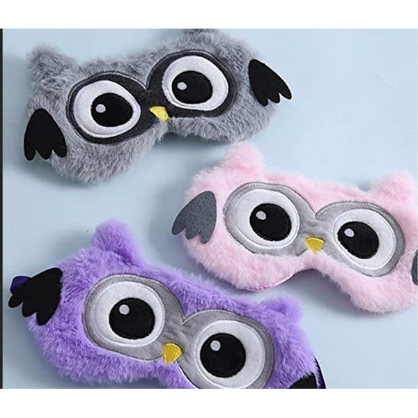 Sömnmask för djur - Söt och rolig 3D-mjuk fluffig tecknad ögonmask