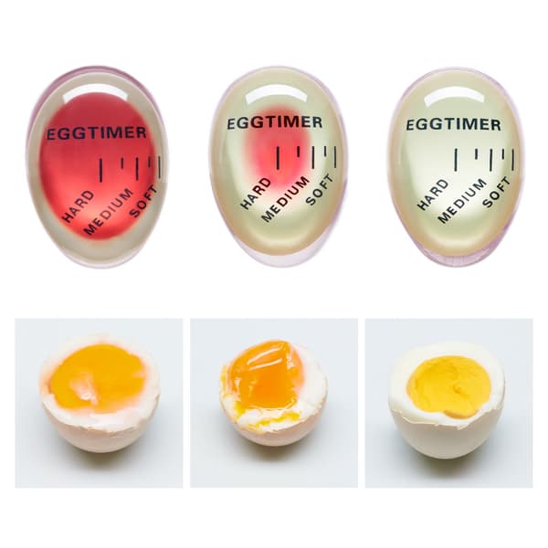 Egg Timer 2-pakning - Fargeskiftende indikator - Myk, Medium og