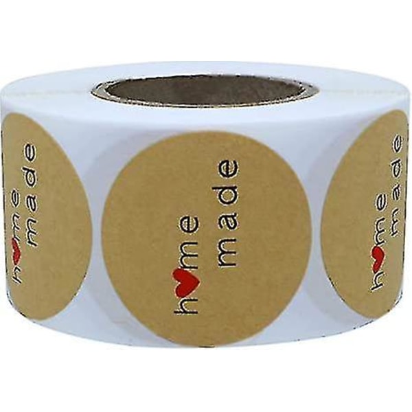 &Wuzhou-home Hjemmelaget Klistremerker Hjemmelaget Etiketter 1 tomme Totalt 500 Per Rull&