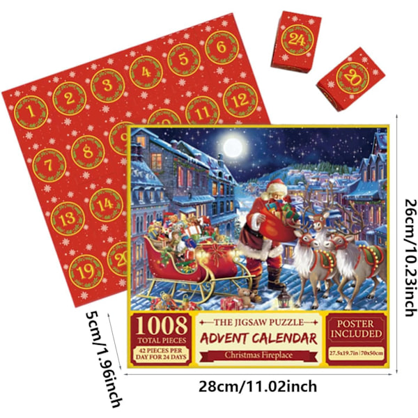 ##/Julepuslespil, 1008 brikker Julepuslespil, 24 dage##/