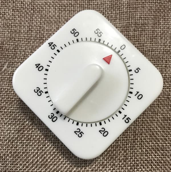 Vindbar Kjøkken Timer, 60 minutter, Hvit