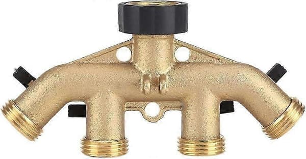 3/4 tomme messing 4-vejs slangesplitter dyse kontakt slangeadapter vandhaneforbindelser til havevanding