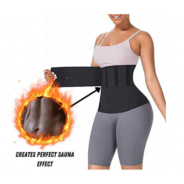 ##/Wrap Waist Trainer til Kvinder Wrap Waist Træningsbånd Sports Korset Sort##/