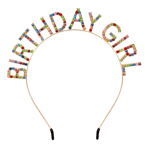 Fødselsdagspike Hodebånd Fødselsdag Tiara for Kvinner Jenter Glad Fødselsdag