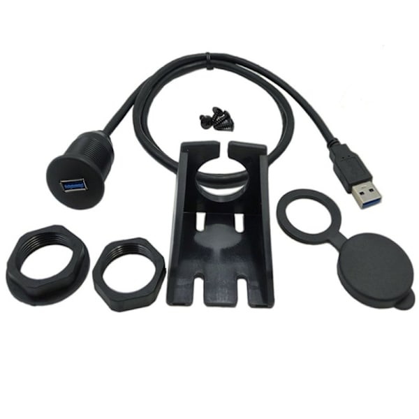Yksiporttinen vedenkestävä USB 3.0 -jatkojohto autoon, veneeseen ja