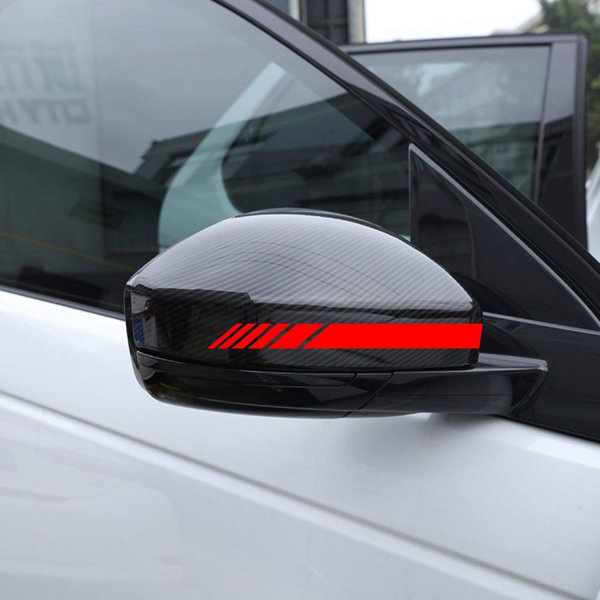 Stripe Pattern Car Rearview Mirror Sticker Stripe 1 Pakke til Dif