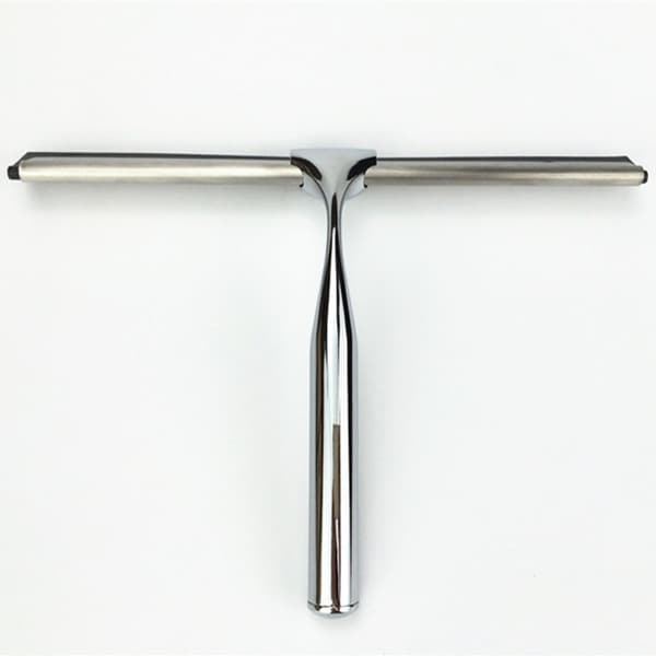 1 stk. 25 cm, Sort. Rustfrit Stål Bruser Squeegee med Stærk Sugning