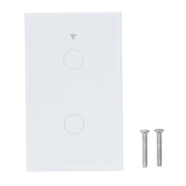 For Zigbee Tuya Fjernkontroll Lysbryter Stemmestyring 2-veis Vegg Touch Bryter AC 100-240V