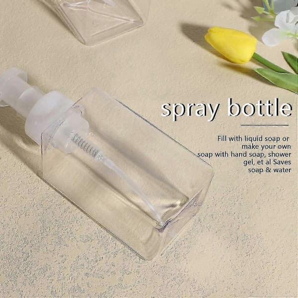 2-pack Skummande Tvålpump 450 ml Påfyllningsbar Skum Flytande Handtvål Tom Plastpumpflaska Behållare